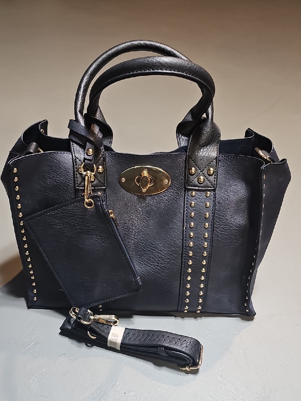 MKF Collection Elissa 3 PC Set Satchel Handbag With Pouch & Coin Purse By Mia K